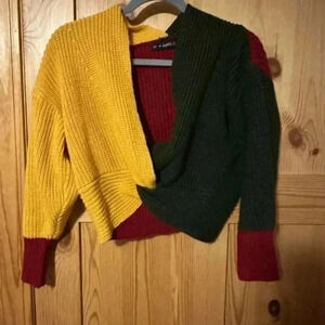Zaful Multicolor Knit‎ Woven Sweater Size Medium
